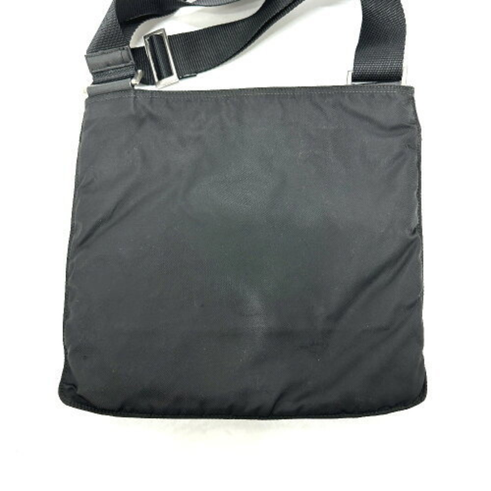 Prada Triangle Skull Flat Shoulder Bag Nylon Black - image 2